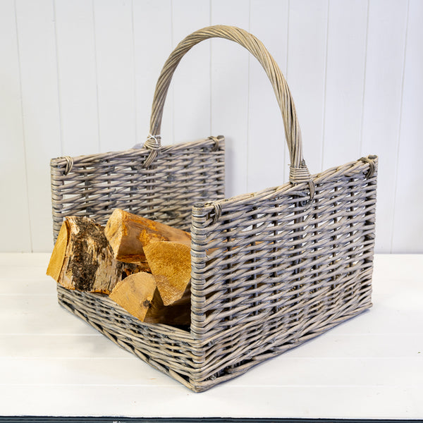 Greywash Willow Log Basket