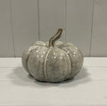 Beige Mottle Ceramic Pumpkin Decoration