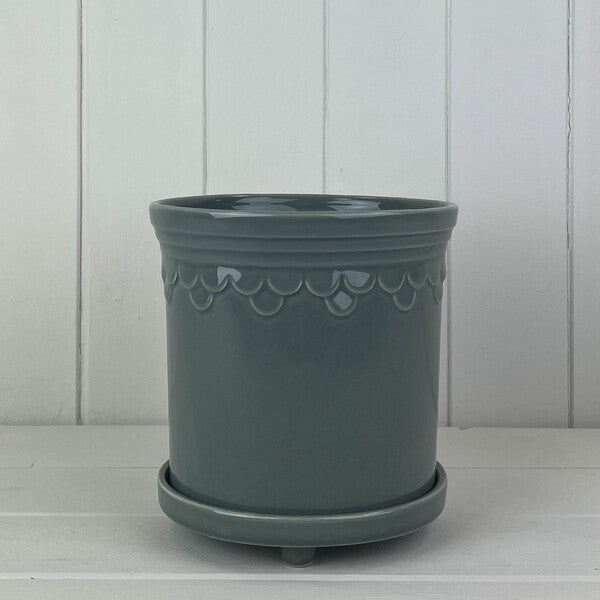 Grey Saucer Pot TD17cm