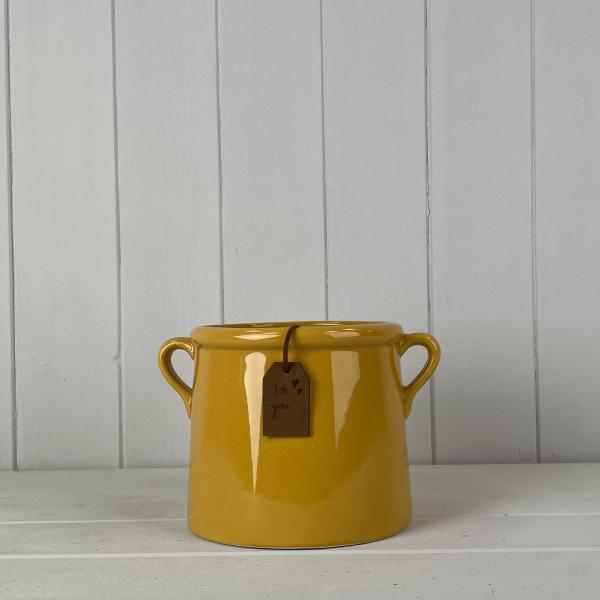 Burnt Yellow "For You" Vase
